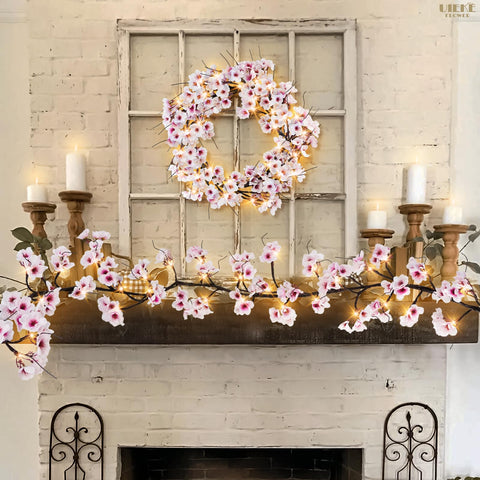 Uieke shaped into a wreath, illustrating versatility for centerpieces or doors