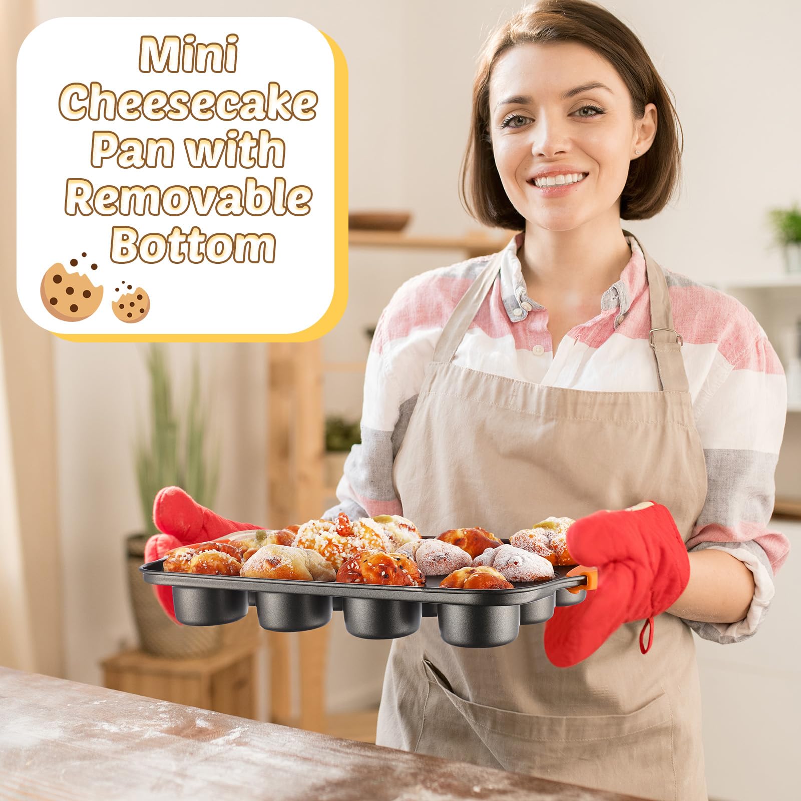 Uiifan pan inside oven to show compact fit and even baking performance