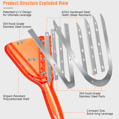 Uinxan opener removing a large 5.3-inch jar lid showing reduced wrist strain
