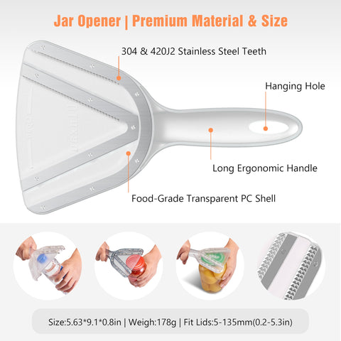 Uinxan close-up of dual stainless teeth showing secure grip benefit