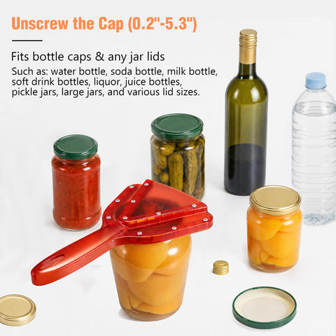 Uinxan beside a hand and jars showing size and ergonomic benefit