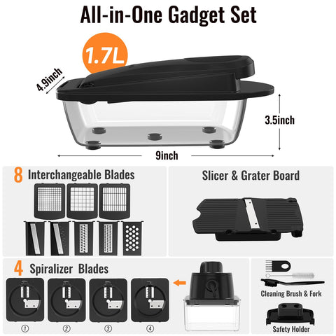 ukeetap layout of all 12 blades, offers versatility for different cuts