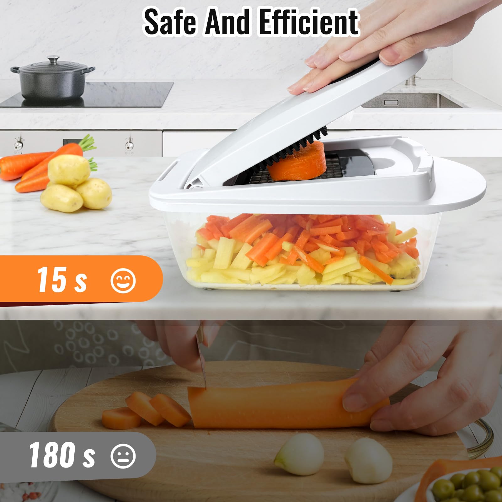 ukeetap action shot chopping onion showing speed and reduced prep time