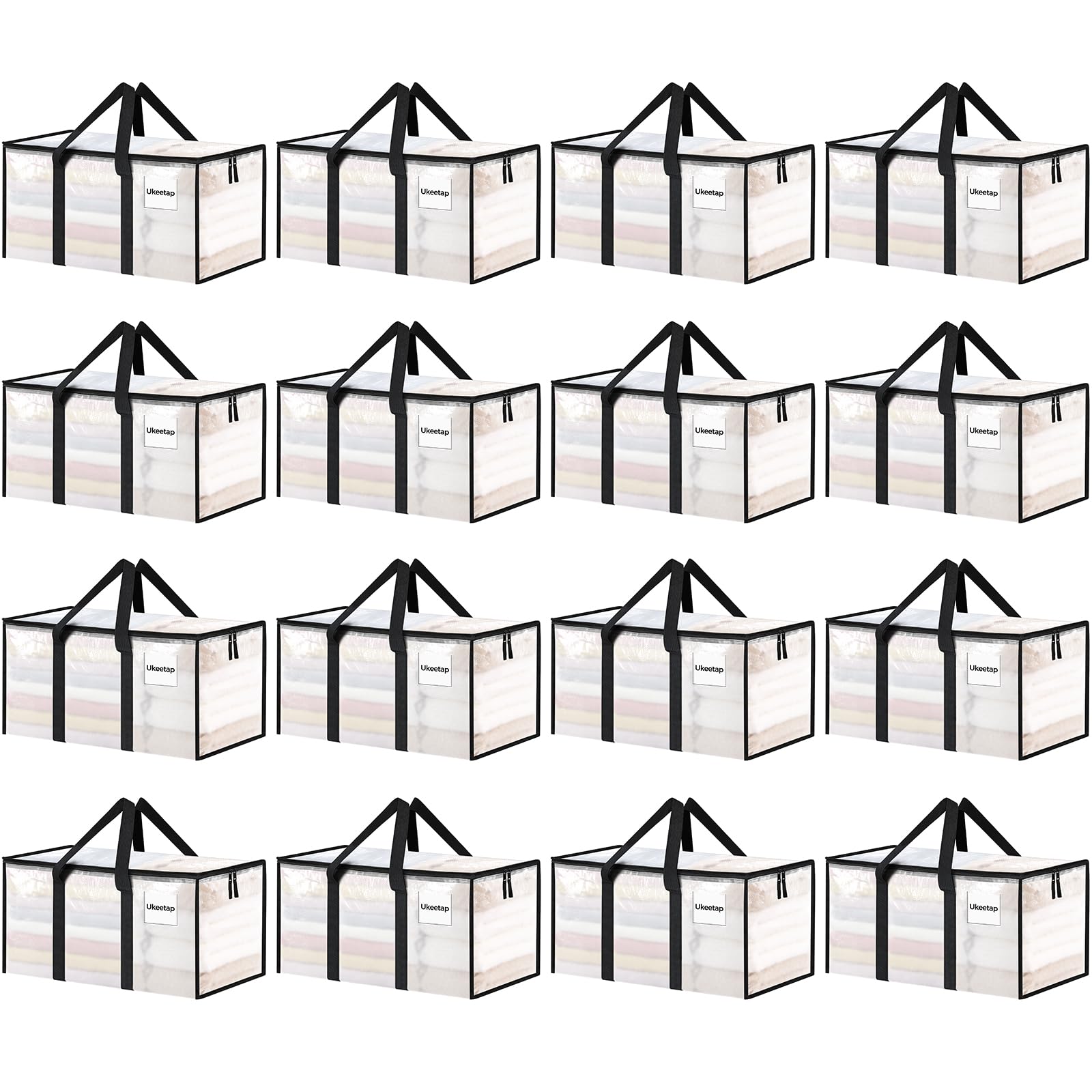 ukeetap front view showing 16-pack and clear benefit for inventory visibility