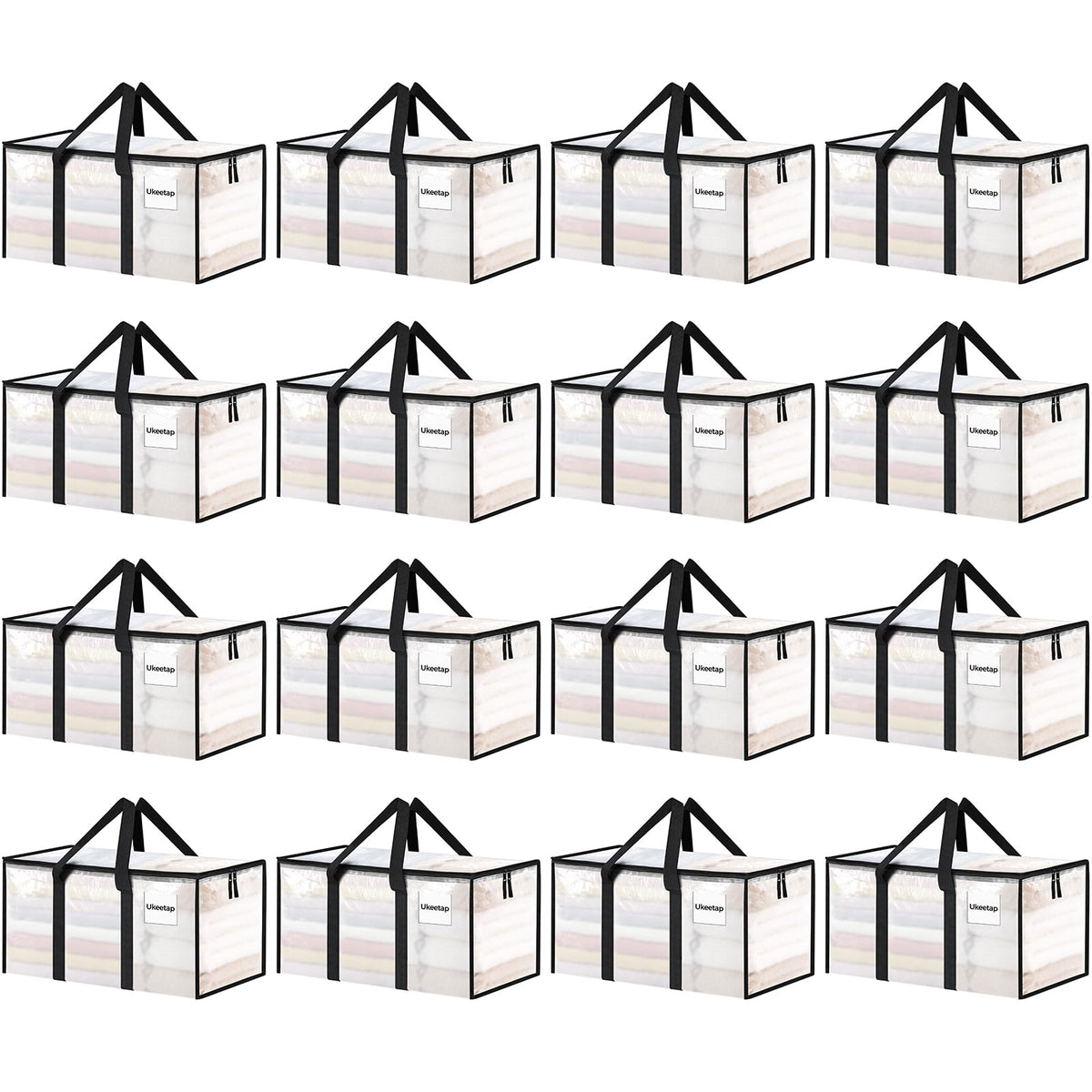 ukeetap front view showing 16-pack and clear benefit for inventory visibility