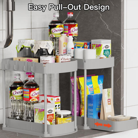 ukeetap open pull-out drawer with bottles for quick access and organized benefit