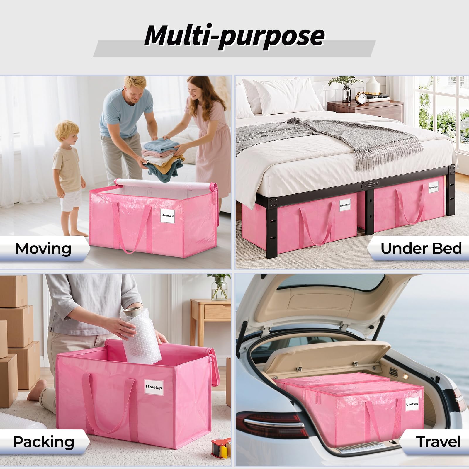 ukeetap size comparison with a standard pillow illustrating 24-gallon capacity benefit
