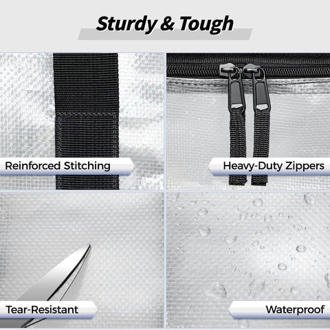 Detail of Ukeetap heavy-duty zipper showing dependable seal and durability