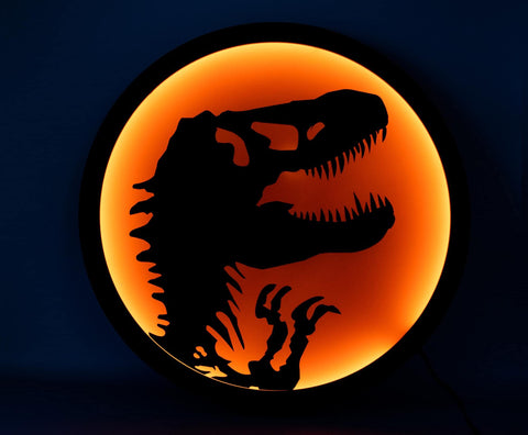 Ukonic wall light glowing in a dark room creating warm cinematic ambiance