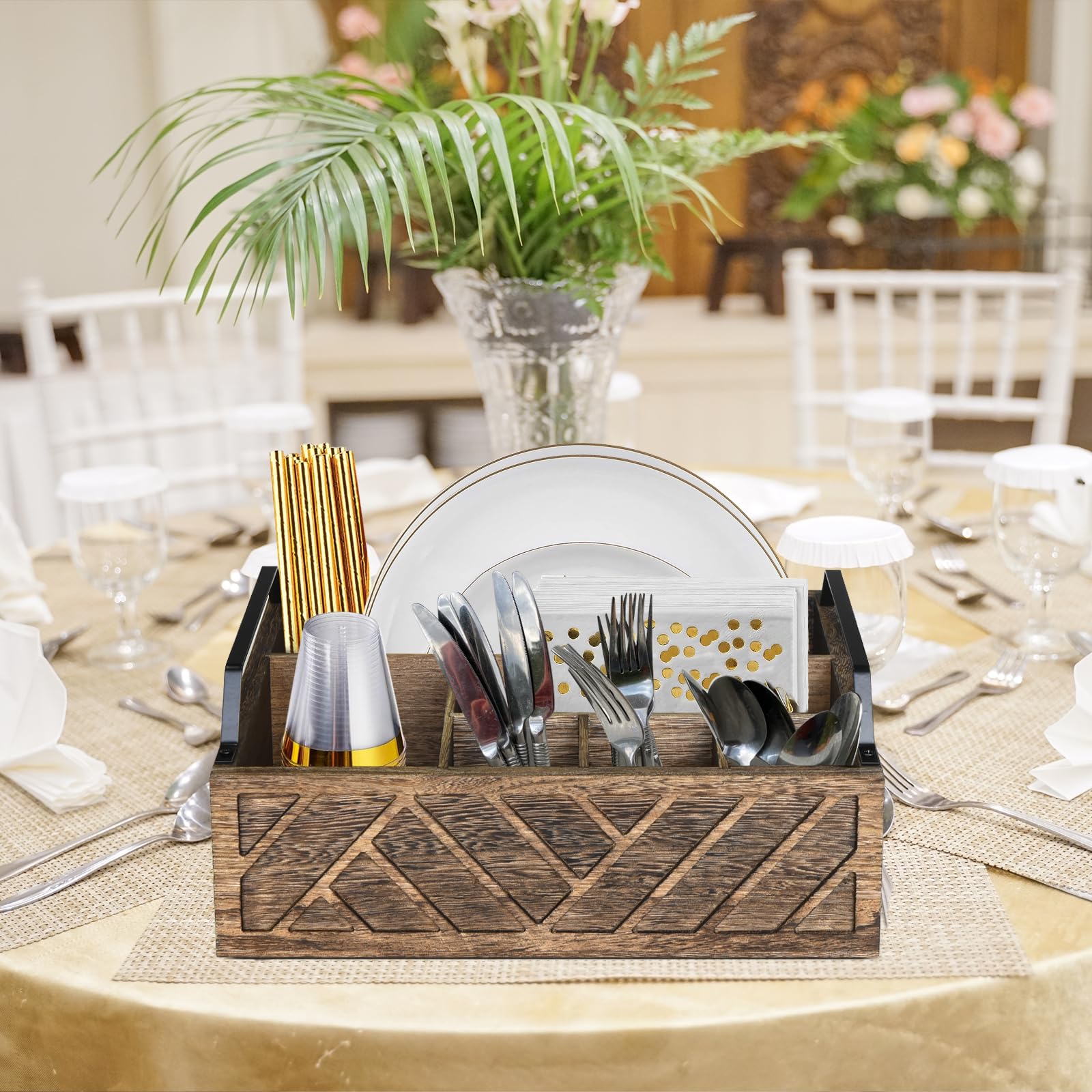 Ukonvi on a breakfast table enhancing farmhouse decor and organized serving