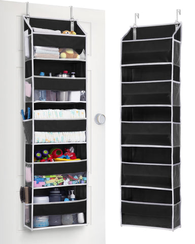 ULG front view of organizer showing shelves and pockets for tidy storage