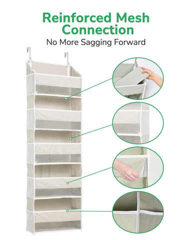ULG metal hooks on door showing easy installation and balanced hanging