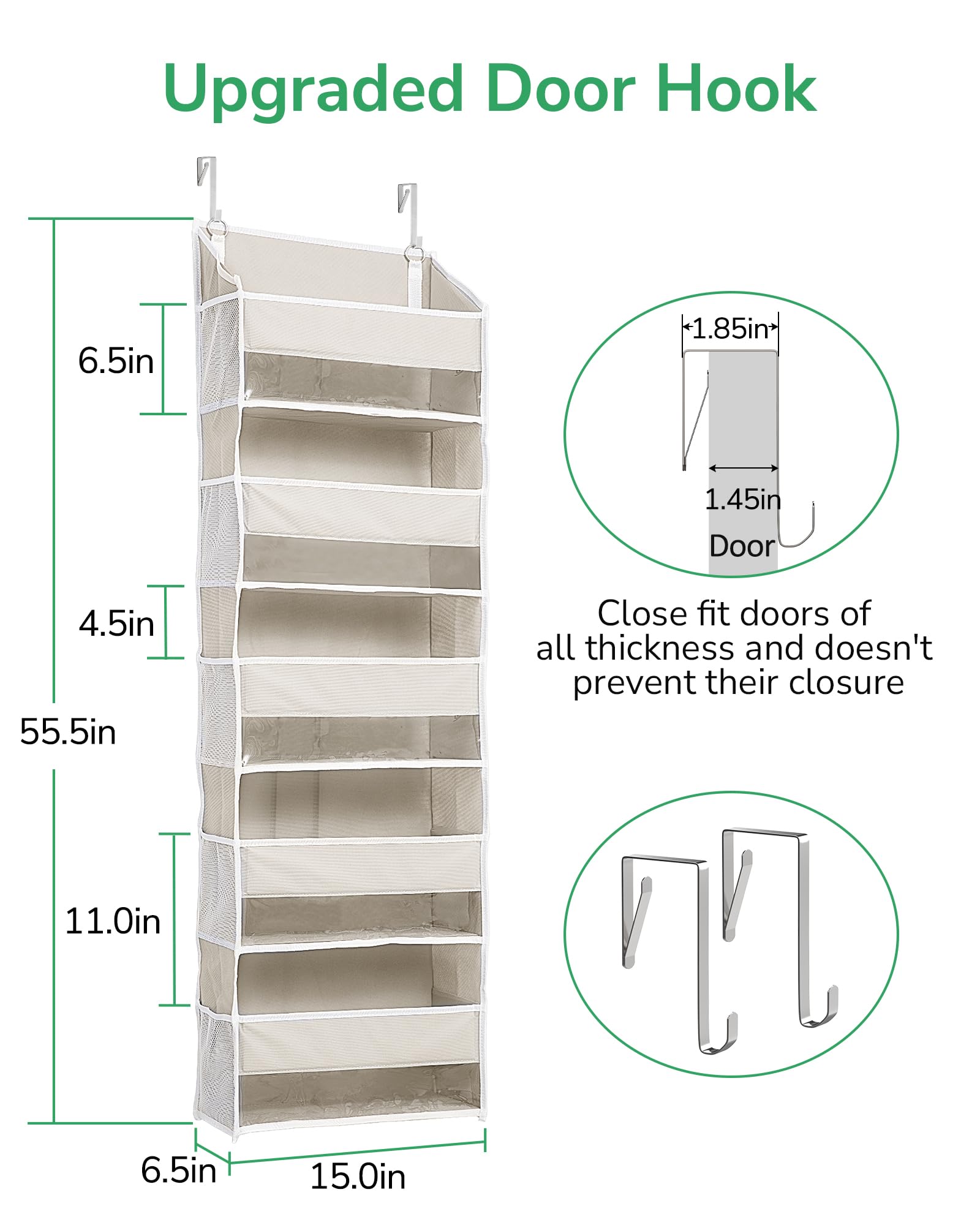 ULG reinforced bottom and side panels close-up for shape retention benefit