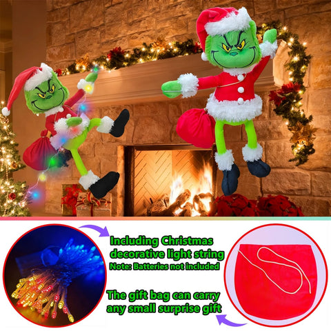 ULTHOOL Green Santa displayed on porch lawn boosting curbside holiday appeal
