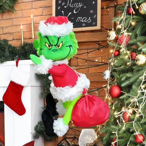 ULTHOOL Green Santa on window sill glowing at night for cozy seasonal ambiance