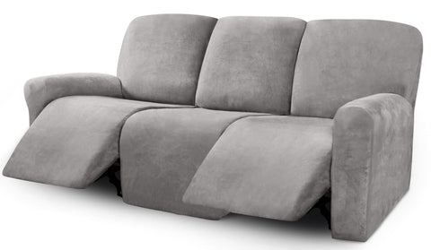ULTICOR front full cover displayed on three-seater recliner protecting upholstery