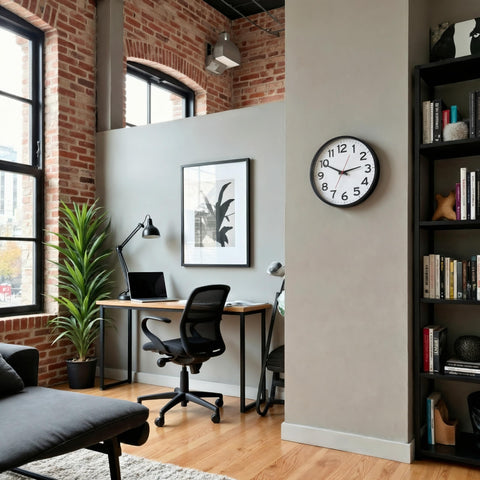 The Ultimate Wall Clock packaging with included battery enables immediate setup