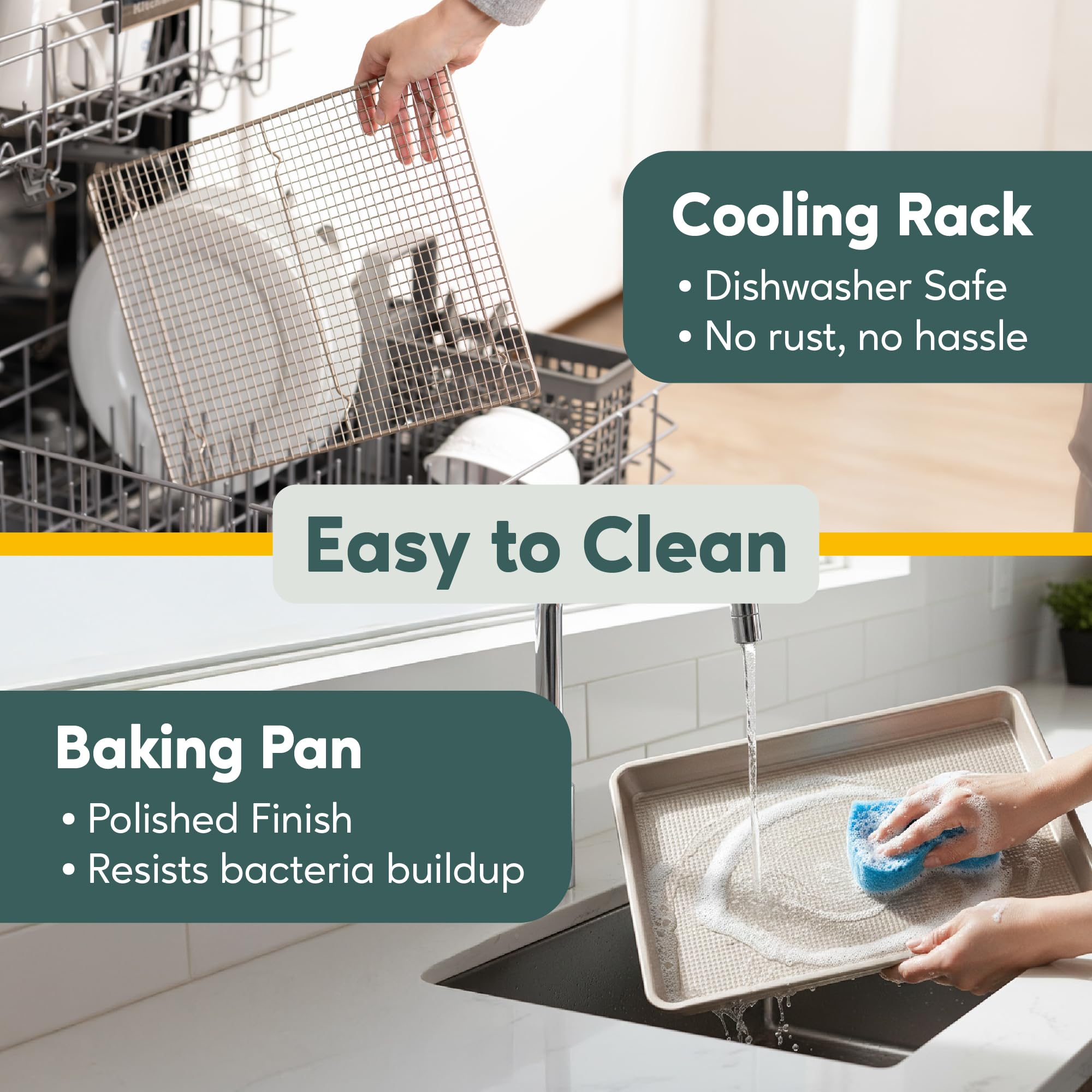 Ultra Cuisine cooling cookies on stainless rack for faster cooling and crisp bottoms