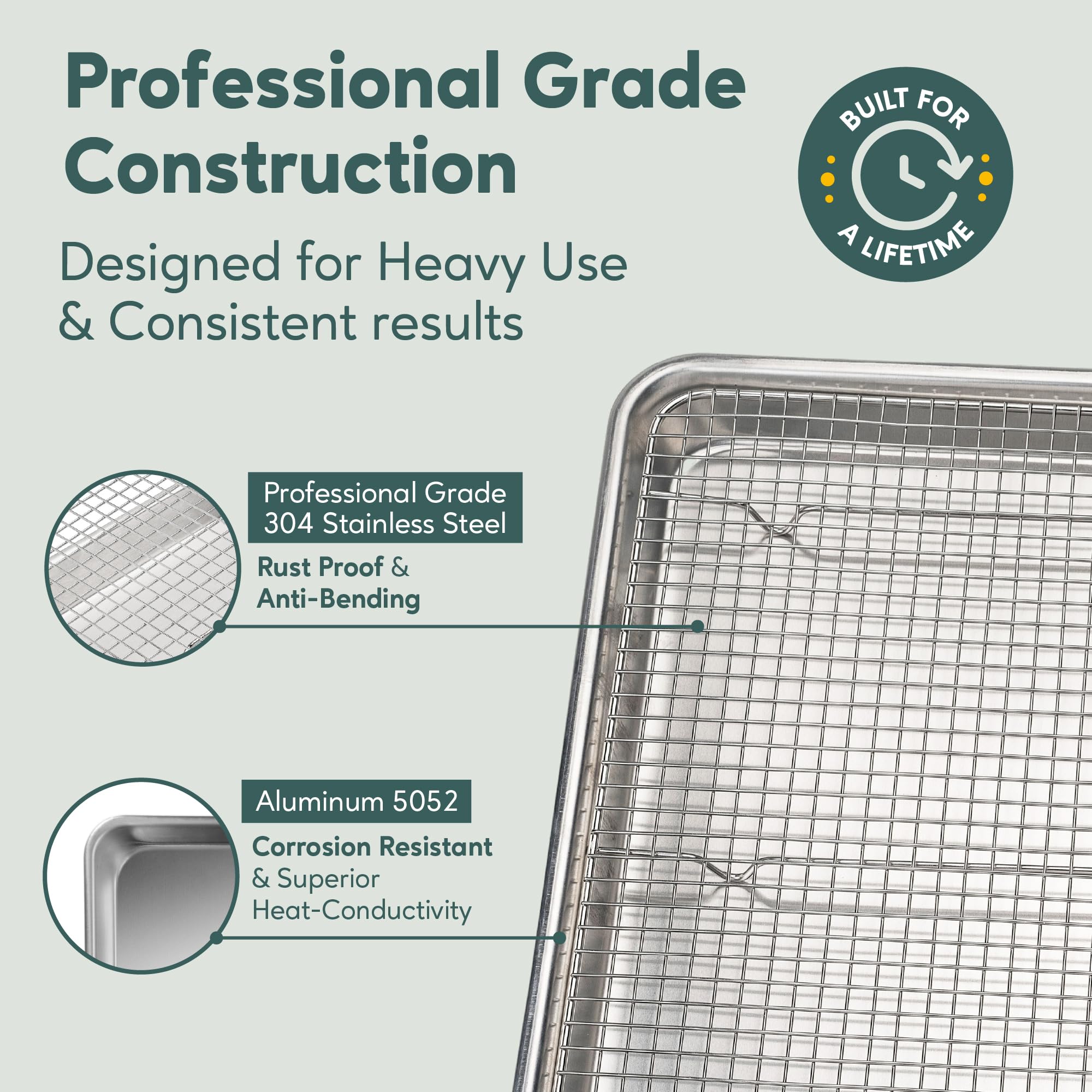 Ultra Cuisine pan lined with parchment showing easy cleanup and non-stick benefit