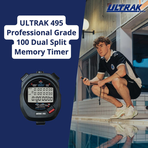 Ultrak close-up of large three-row display for fast readable lap data
