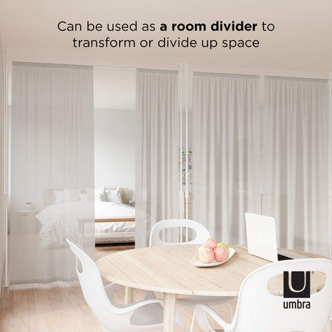 Umbra wrap-around design close-up keeping curtains flush for better blackout