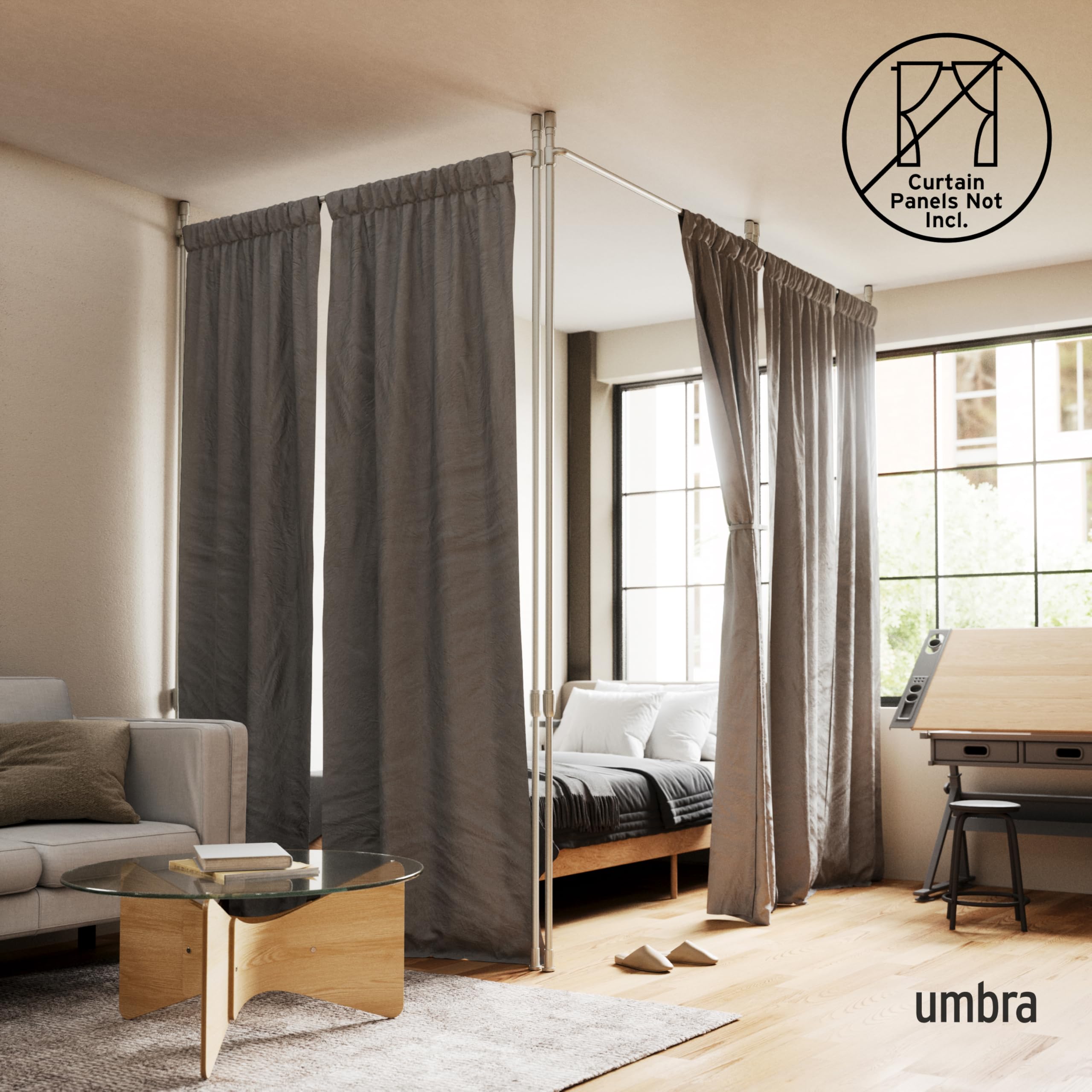 Umbra matte nickel finish close-up shows durable modern look