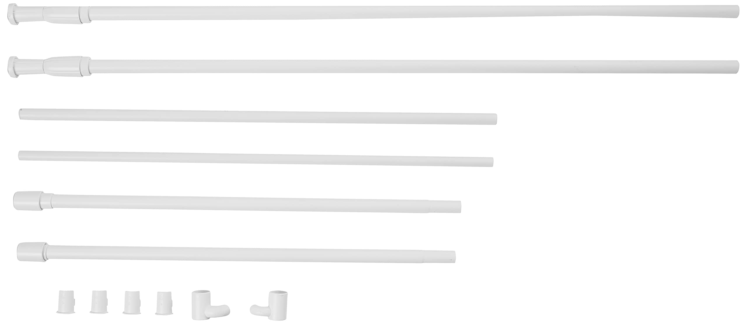 Umbra rod used as room divider in living room improving privacy