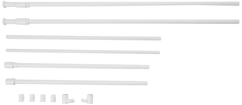 Umbra rod used as room divider in living room improving privacy