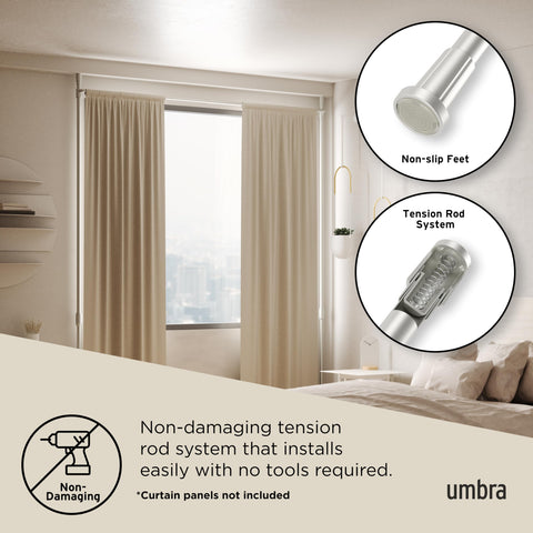 Umbra used as room divider in loft to create private area