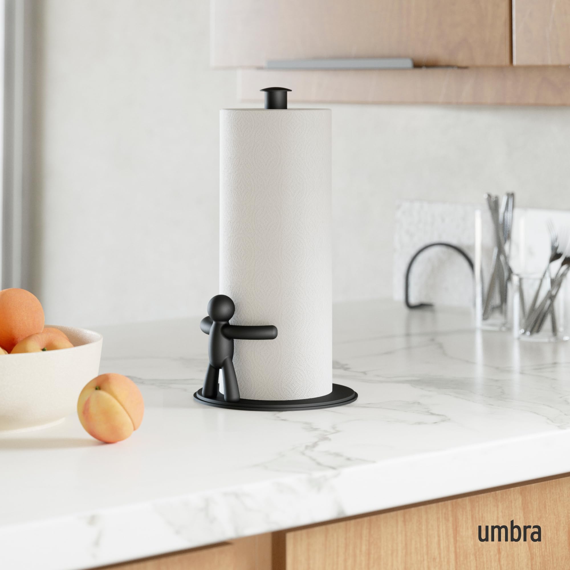 Umbra Buddy close-up of soft-touch texture for improved grip and easy tearing benefit