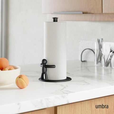 Umbra Buddy close-up of soft-touch texture for improved grip and easy tearing benefit