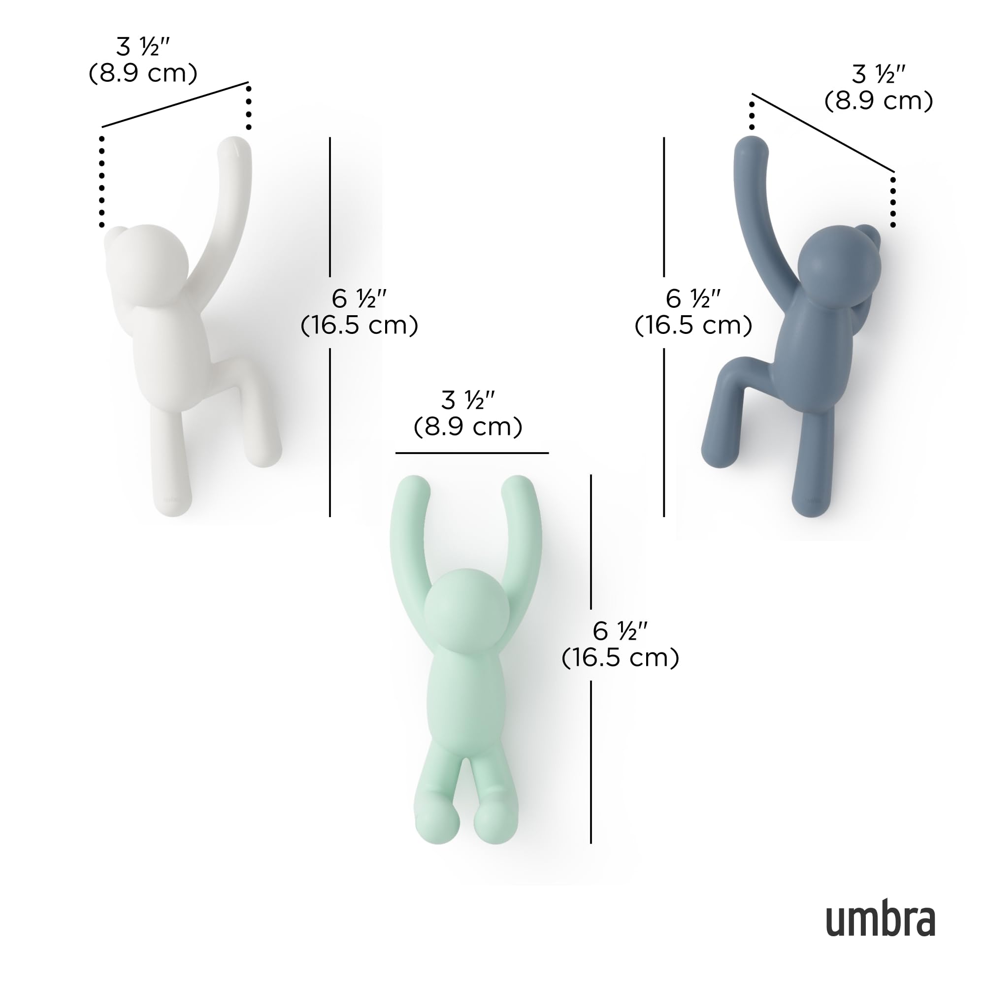Umbra Buddy in use with coats and bags demonstrating space-saving benefit