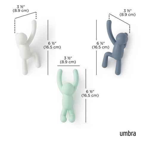 Umbra Buddy in use with coats and bags demonstrating space-saving benefit