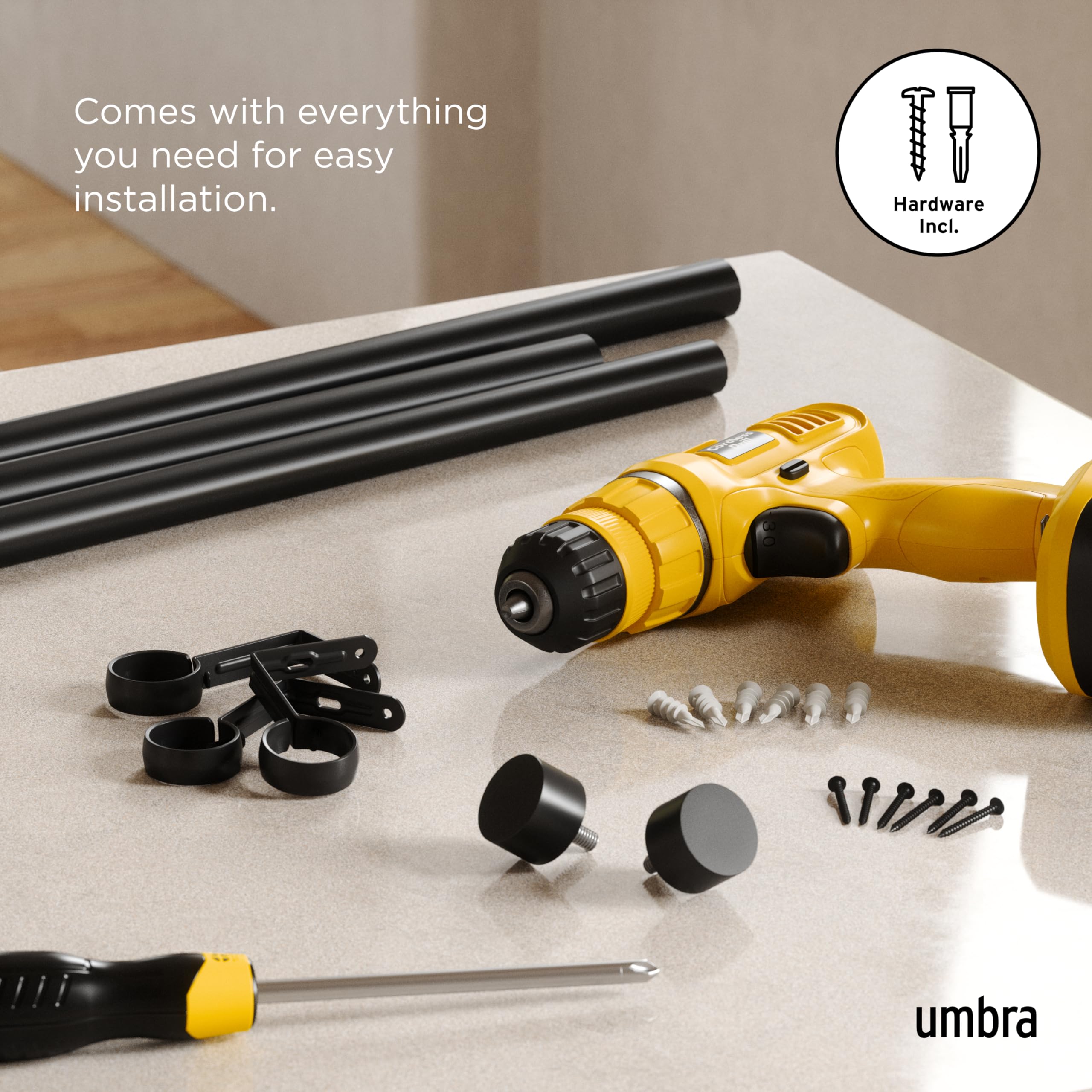 Umbra Cappa bracket close-up showing secure mounting and reinforced support