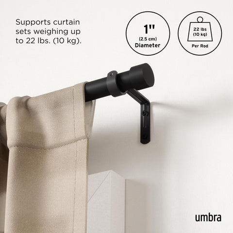 Umbra Cappa center support detail showing bracket stability and load support