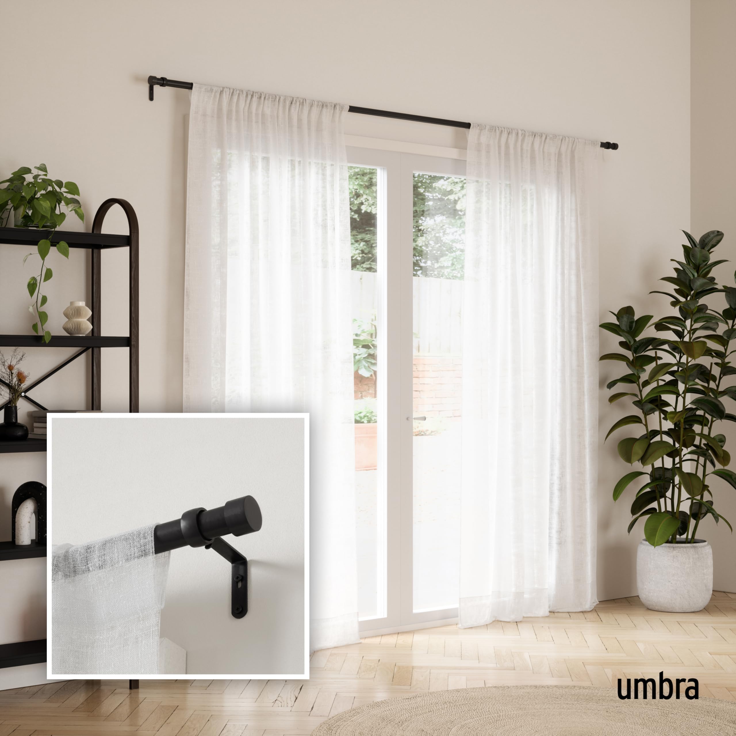 Umbra Cappa finial close-up highlighting cast metal detail and durable finish