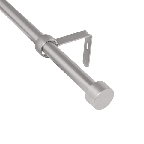 Umbra Cappa finial detail showing matching metal finials, adds refined end-caps
