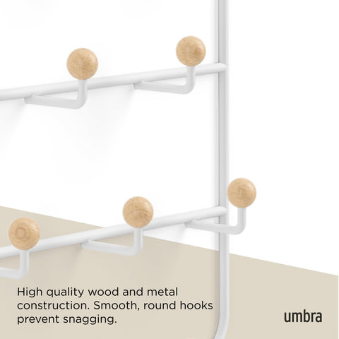umbra Estique styled in an entryway showing tidy, modern home aesthetic benefit