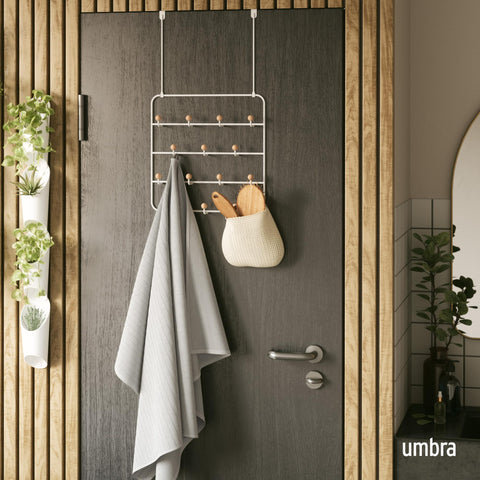 umbra Estique profile on door showing slim fit and space-saving benefit