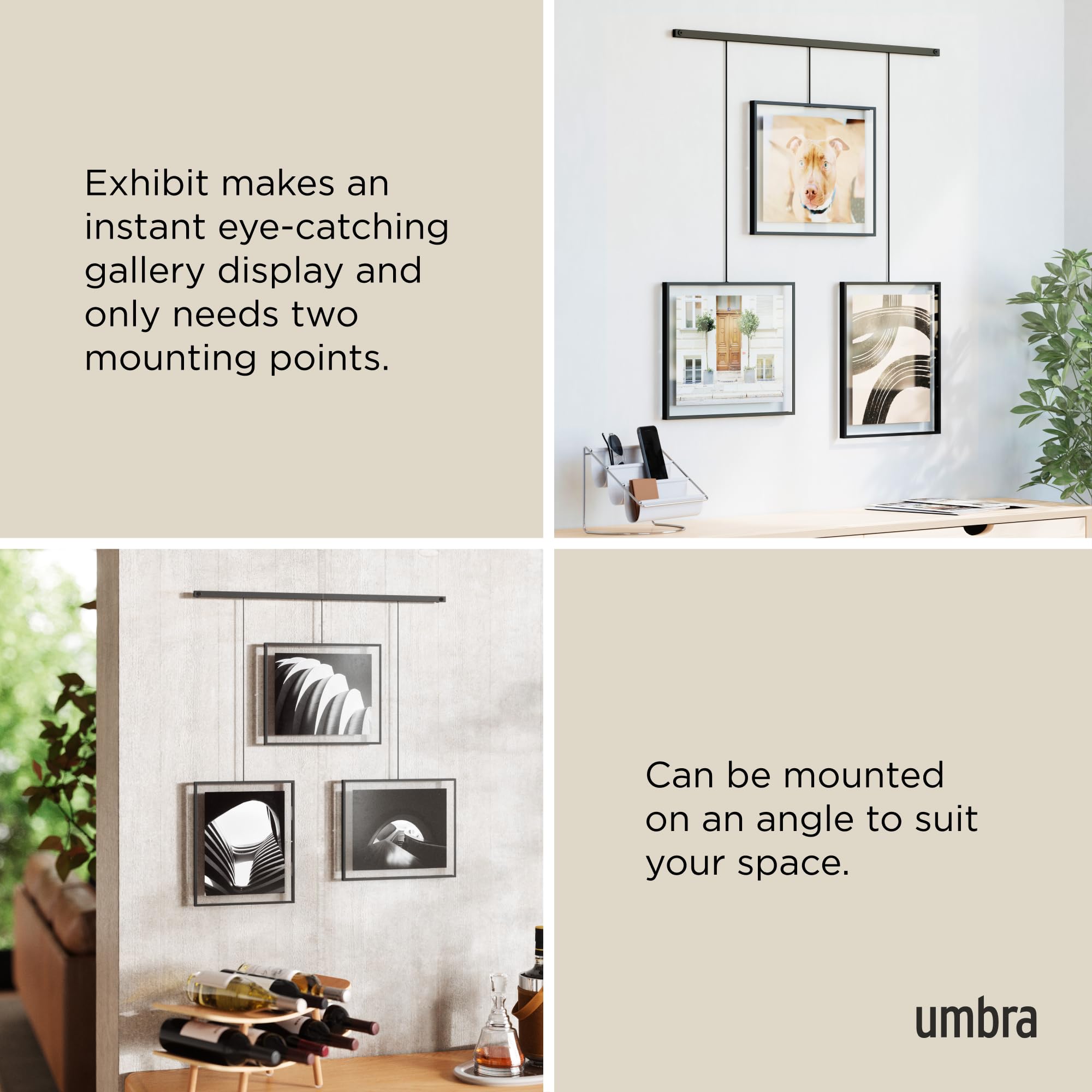 Umbra detail of floating photo effect highlighting contemporary look