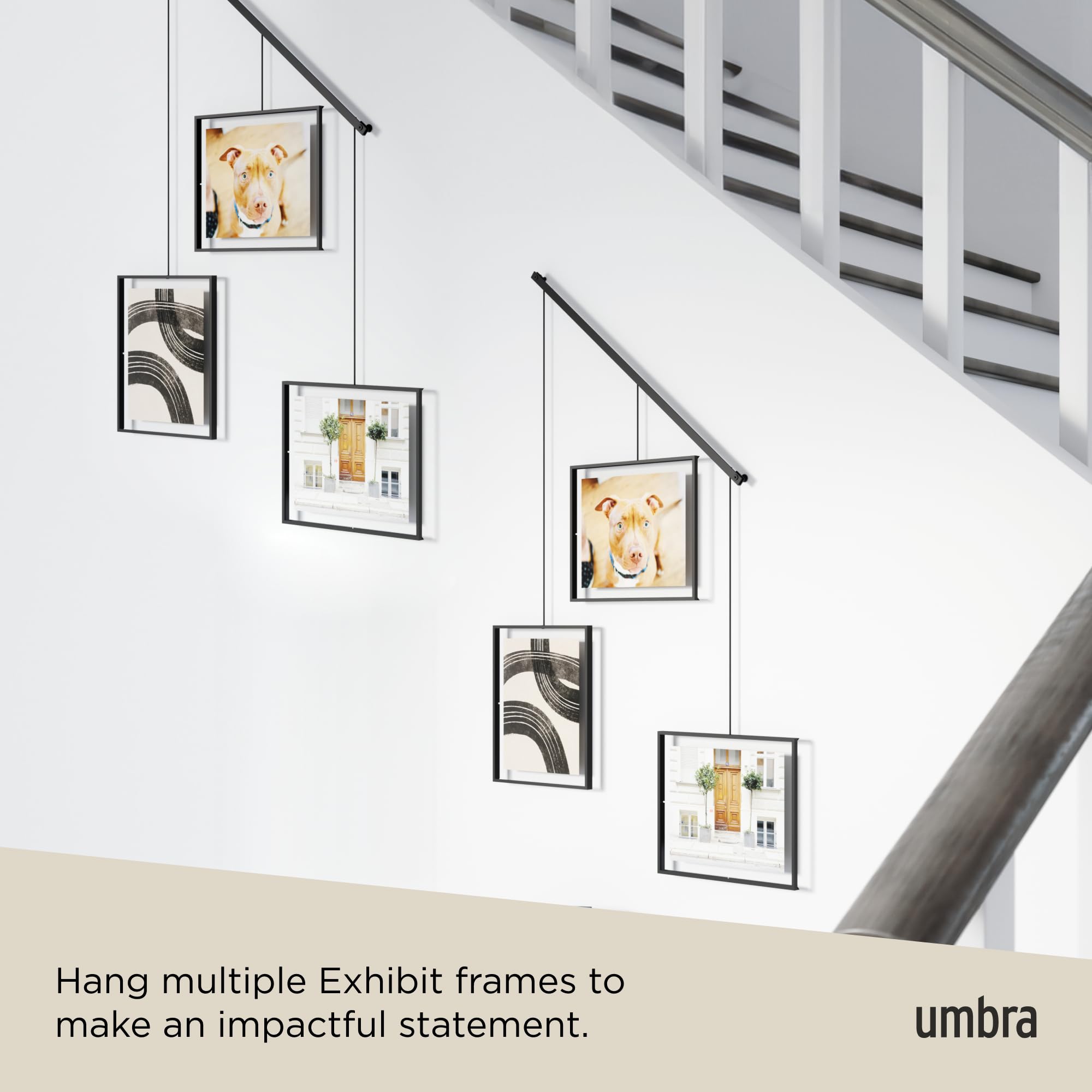 Umbra stacked vertical display showing narrow space optimization benefit