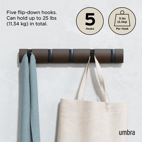 Umbra Flip mounted in an entryway lifestyle scene adding tidy storage