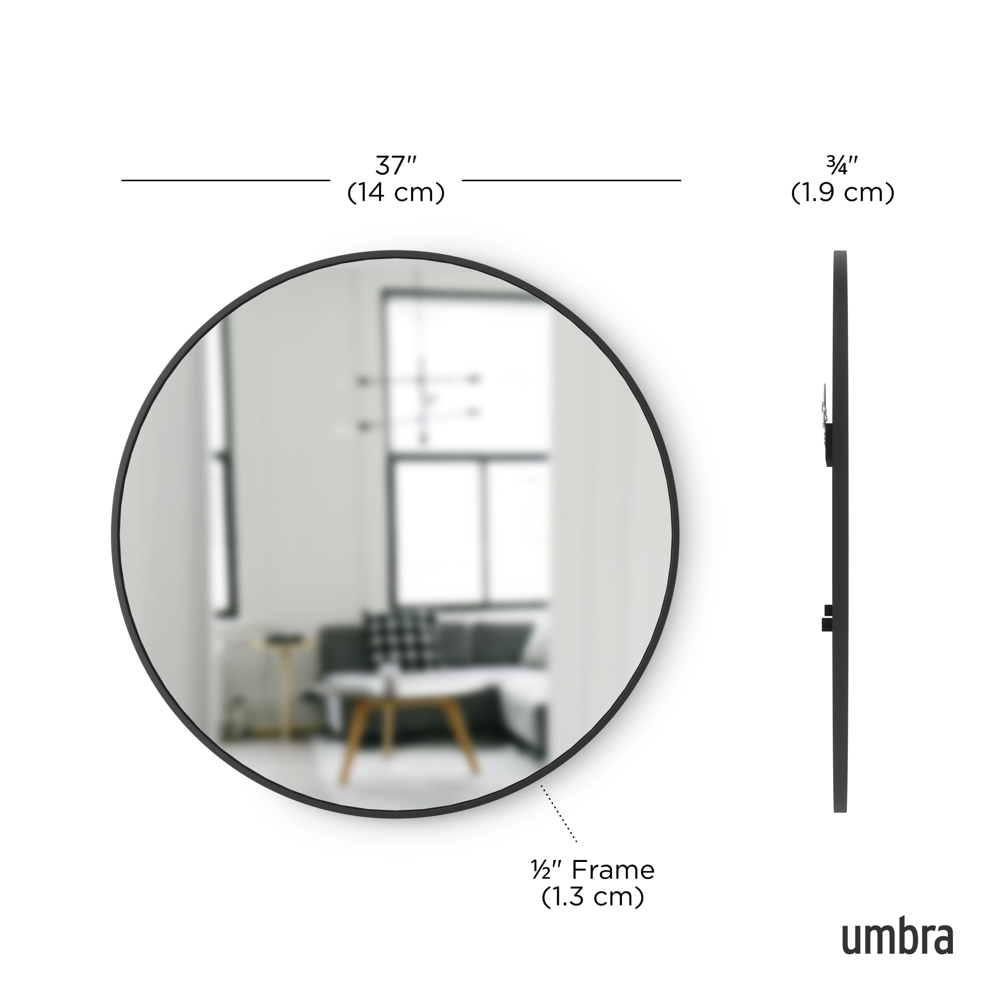 Umbra Hub reflecting window light, increases room luminosity