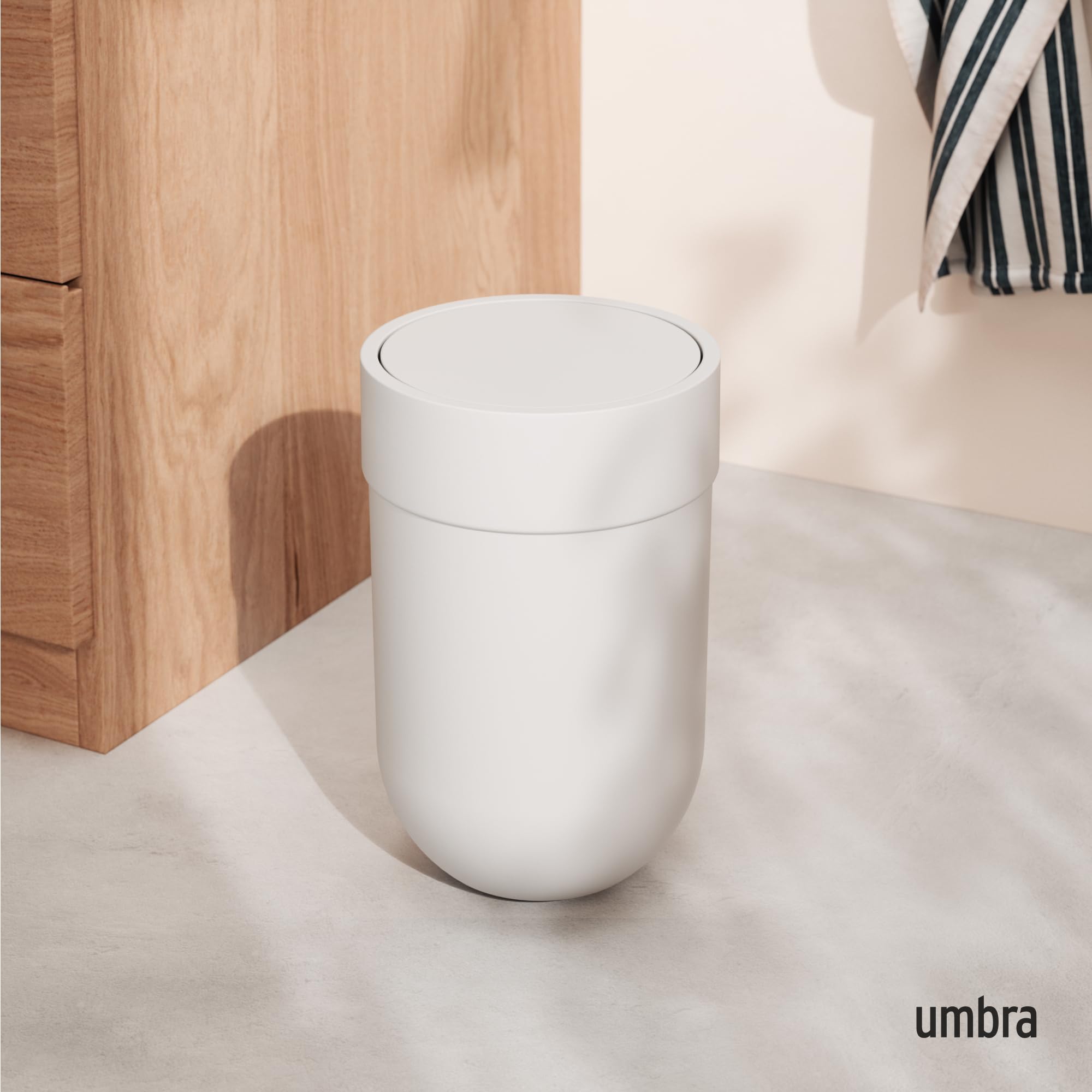 Close-up of Umbra Touch matte finish showing soft-touch texture benefit fewer fingerprints