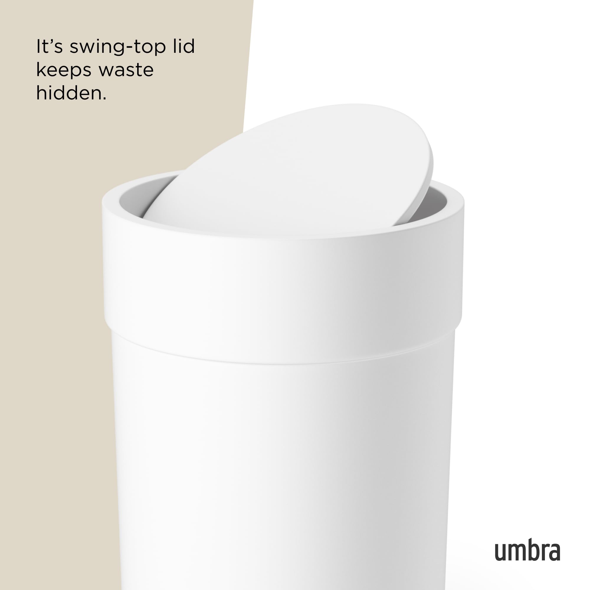 Umbra Touch in styled bathroom with vanity benefit coordinates with decor