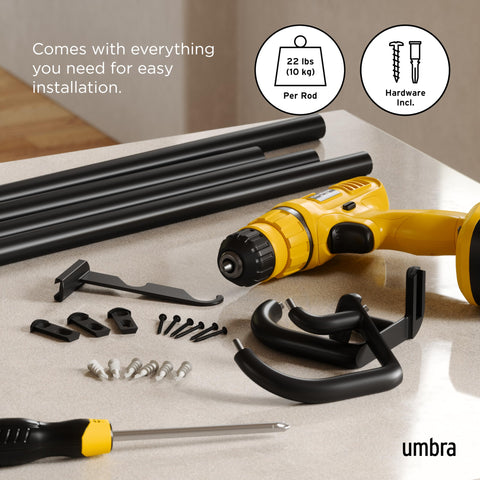 Umbra Twilight mounted center support bracket for secure weight handling