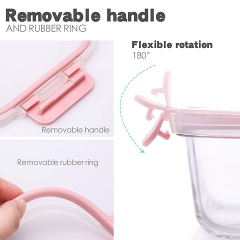 UMEIED close-up of 12oz glass container showing compact portion control benefit
