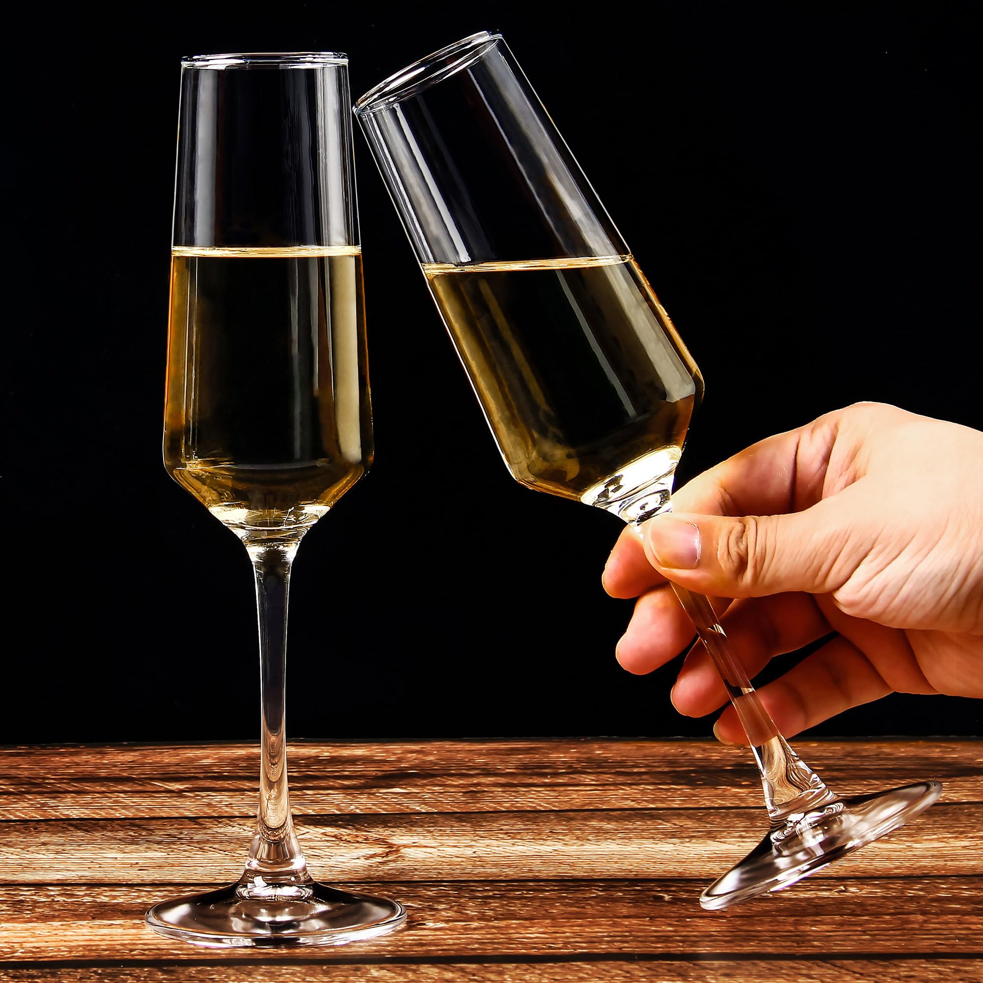 UMEIED glasses arranged on table showing coordinated look for events and parties