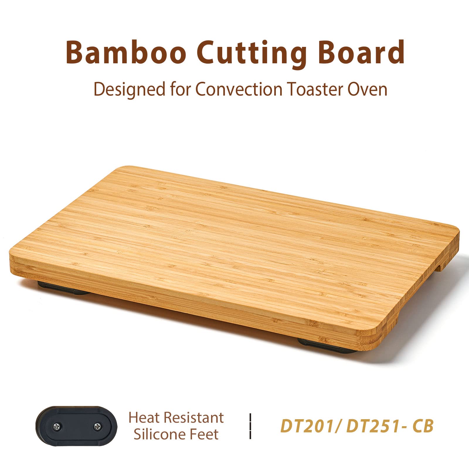 Umilife closeup bamboo grain and handle highlighting durable serving surface