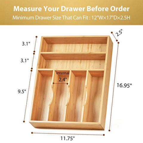 Umilife organized drawer with knives and spatulas, keeps utensils separated and accessible